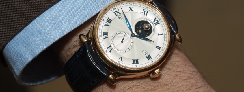 De Bethune DB16: perpetual calendar, spherical moon-phase, leap-year indication, 30-second tourbillon, power indication, age of the moon