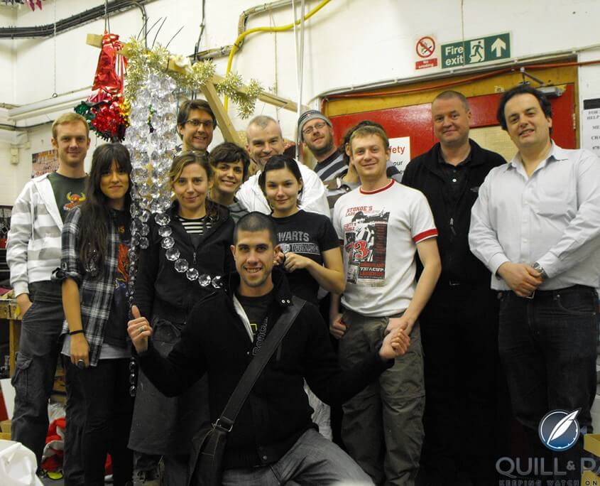 Joshua Munchow (front) with the Harry Potter Props Department