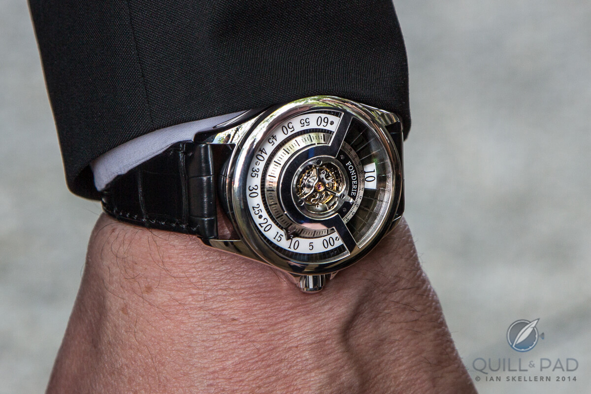 Inversion Principle on the wrist of Fonderie 47 founder Peter Thum