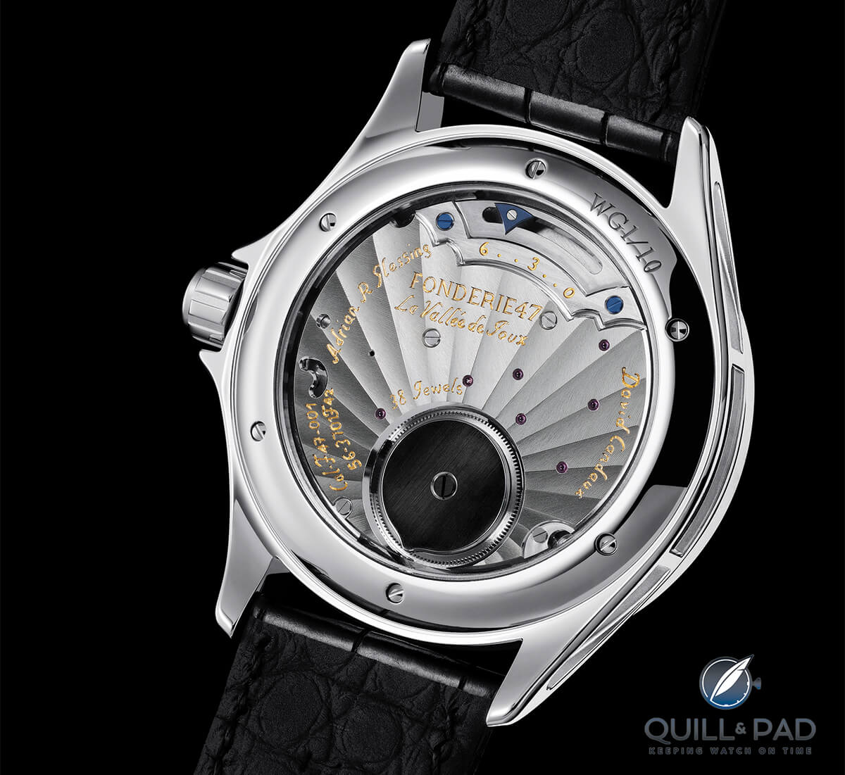 Inversion Principle by Fonderie 47 display back - the circular dark plate is from a destroyed assault rifle.
