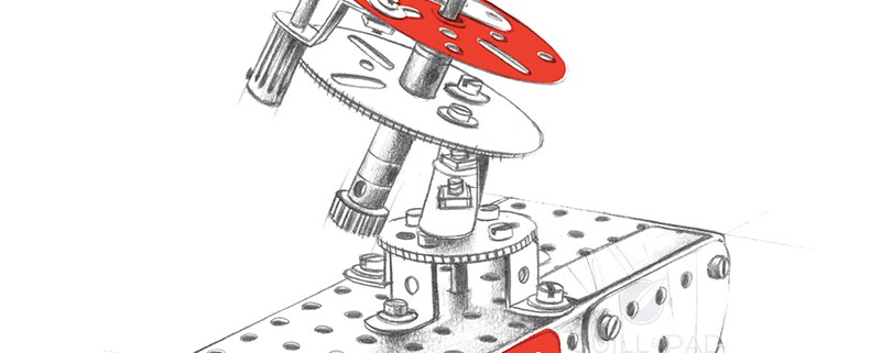 Sketch of the GreubelForsey double tourbillon 30° proof-of-concept Meccano