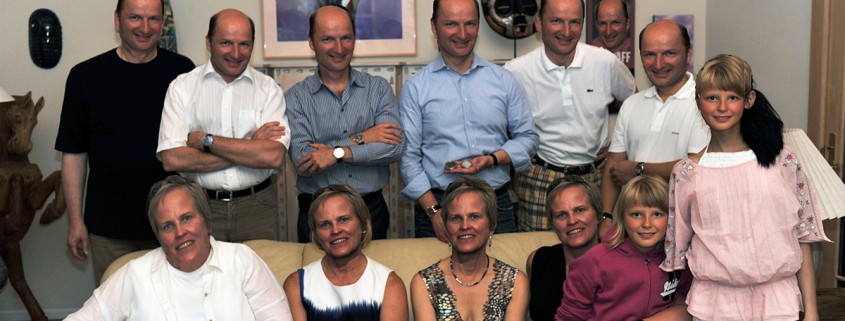 Kari Voutilainen and family clone-composite photo