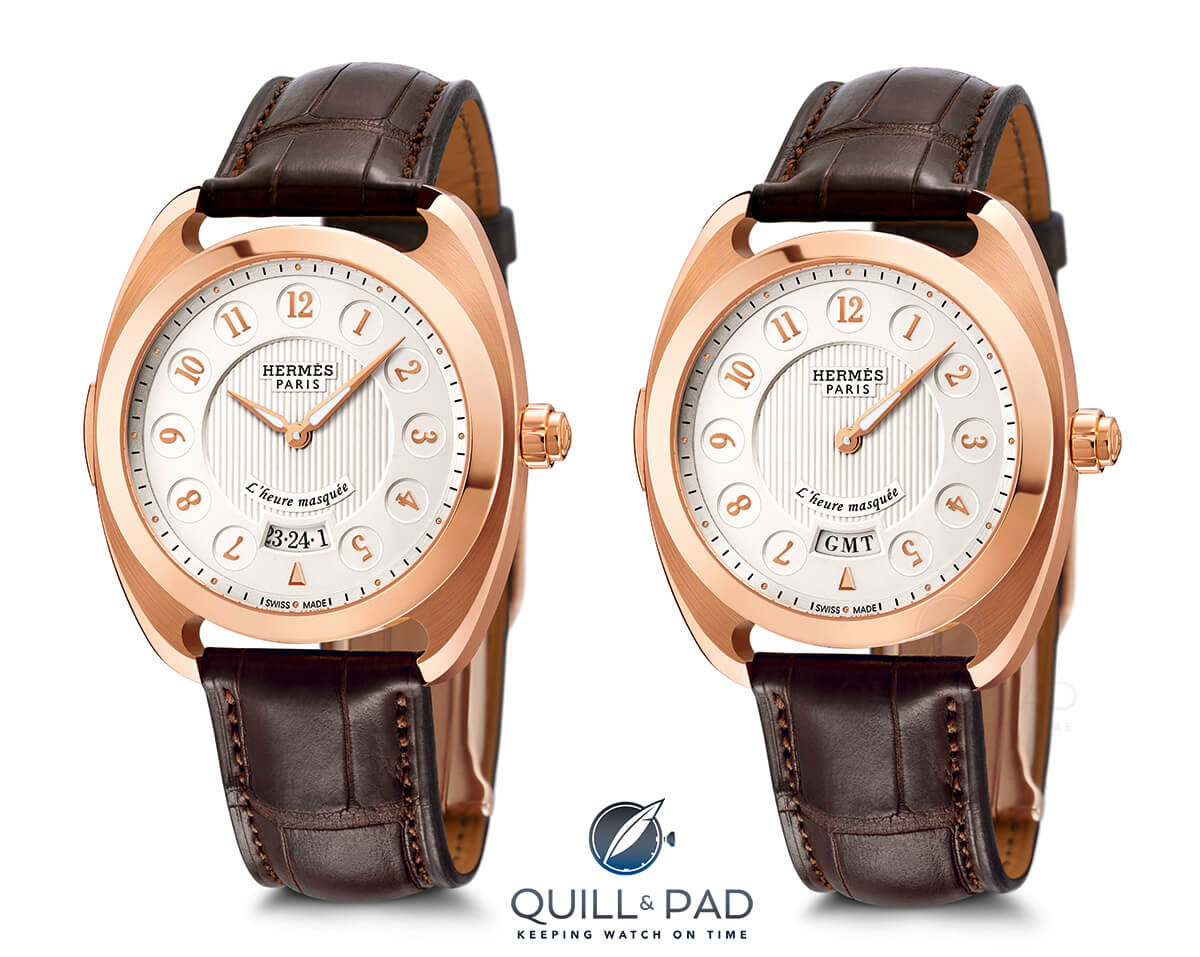 Hermes Dressage L'heure masquée in red gold. Time