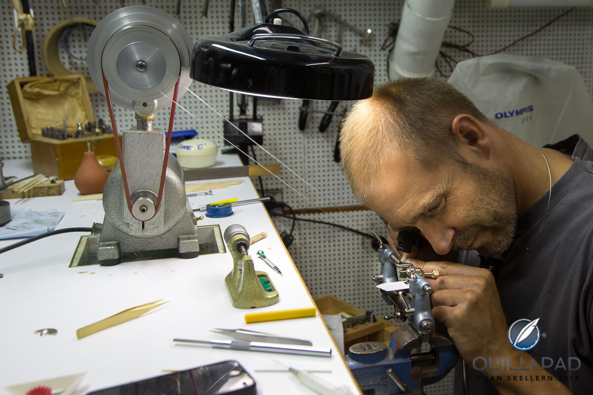 Michel Boulanger in his atelier