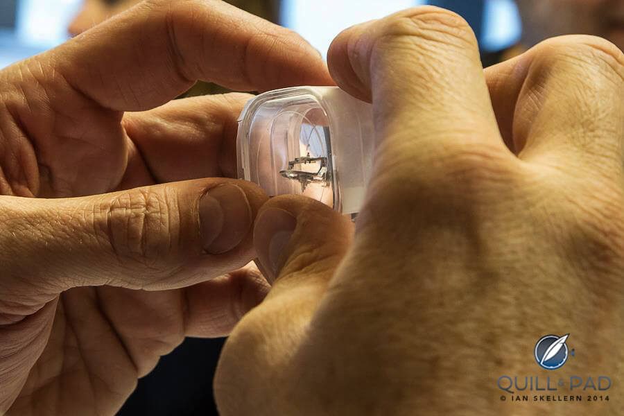 An early prototype of a tourbillon cage