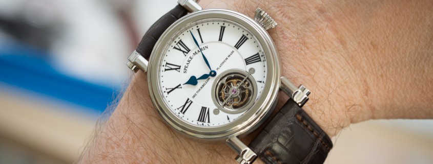 Peter Speake-Marin wearing his Magister Tourbillon