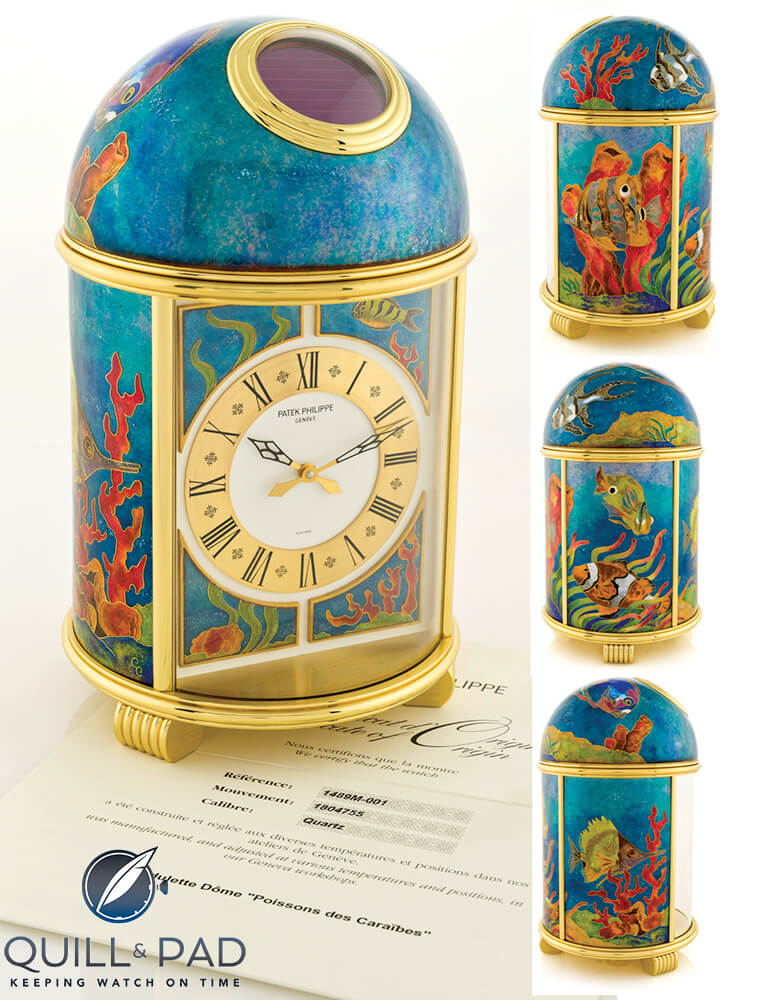 Patek Philippe dome clock from the Antiquorum March 16 Geneva auction