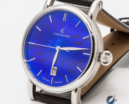 Chronoswiss_9376 Blue enamel over guilloche by Chronoswiss