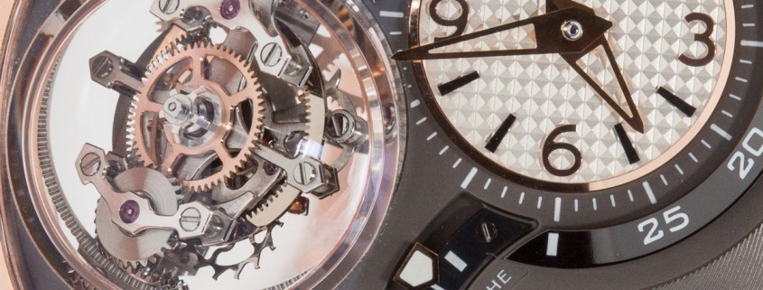 Close up of the Girard-Perregaux Tri-Axial Tourbillon