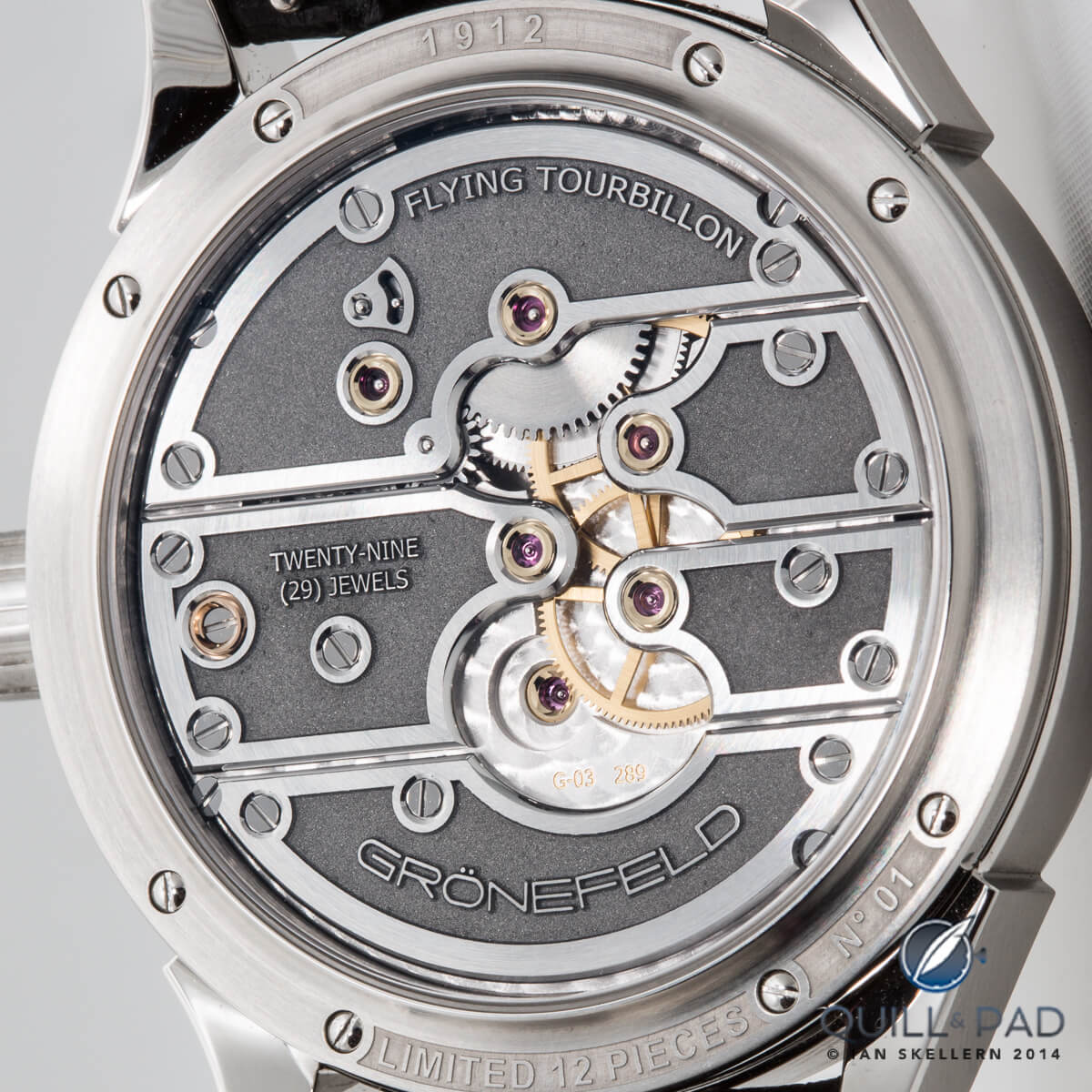 Though the display back of the Grönefeld Parallax Tourbillon 1912
