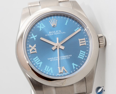 Rolex_9189 Blue-dialed Rolex for ladies