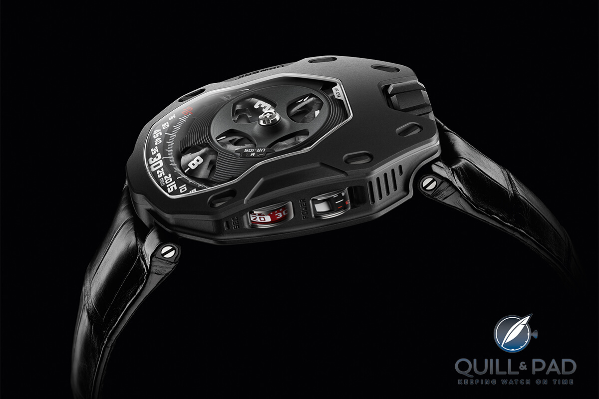 The UR-105M Dark Knight with AlTiN treated steel bezel