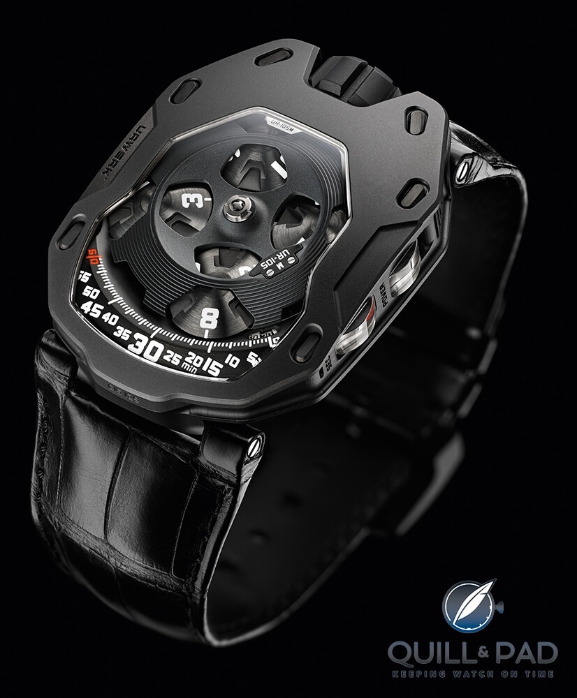 The UR-105M Dark Knight with AlTiN treated steel bezel