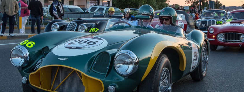 Thierry Lombard and Mathias Beche driving a sensually sculptured 1953 Aston Marin DB3
