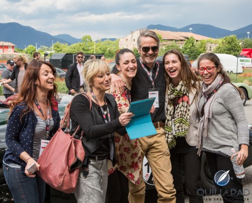 Jeremy Irons and friends before the start of the 2014 Mille Miglia