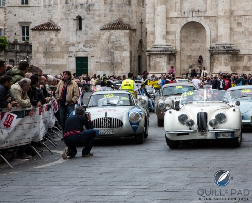 2014_Mille_Milgia_Day-2_1490 Time check on Day 2 of the 2014 Mille Miglia