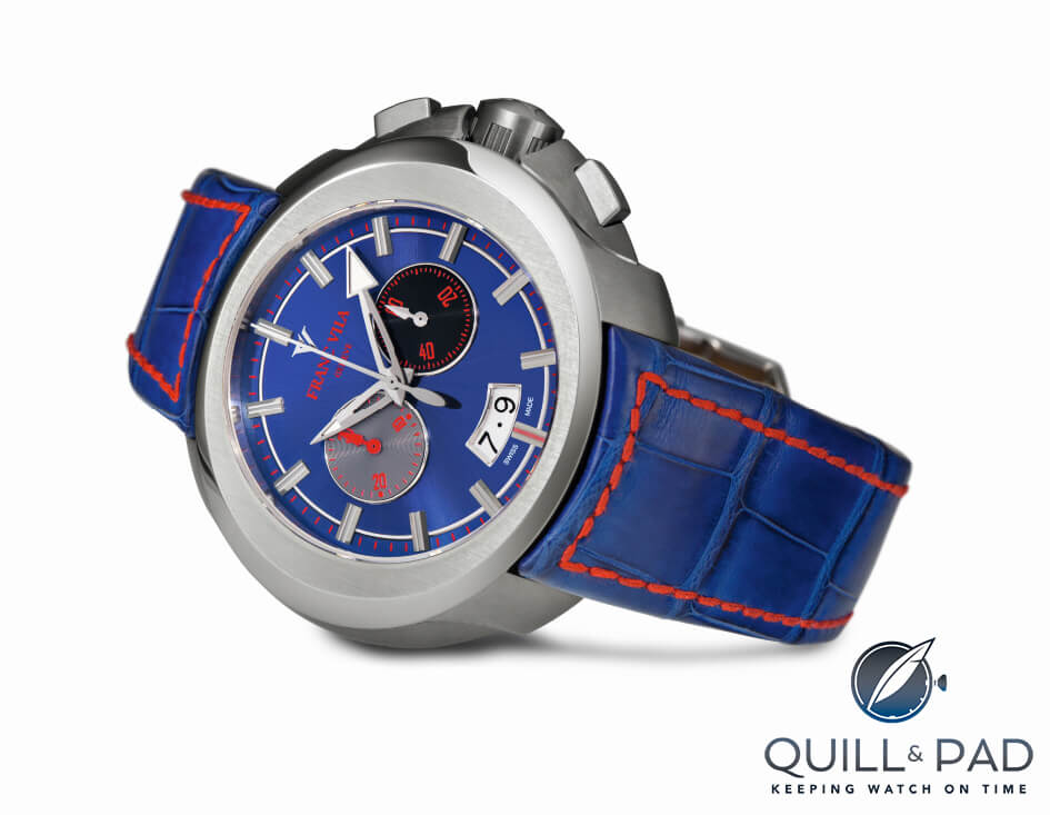 Franc Vila Chrono Bicompax Intrepido Vintage Royal Blue