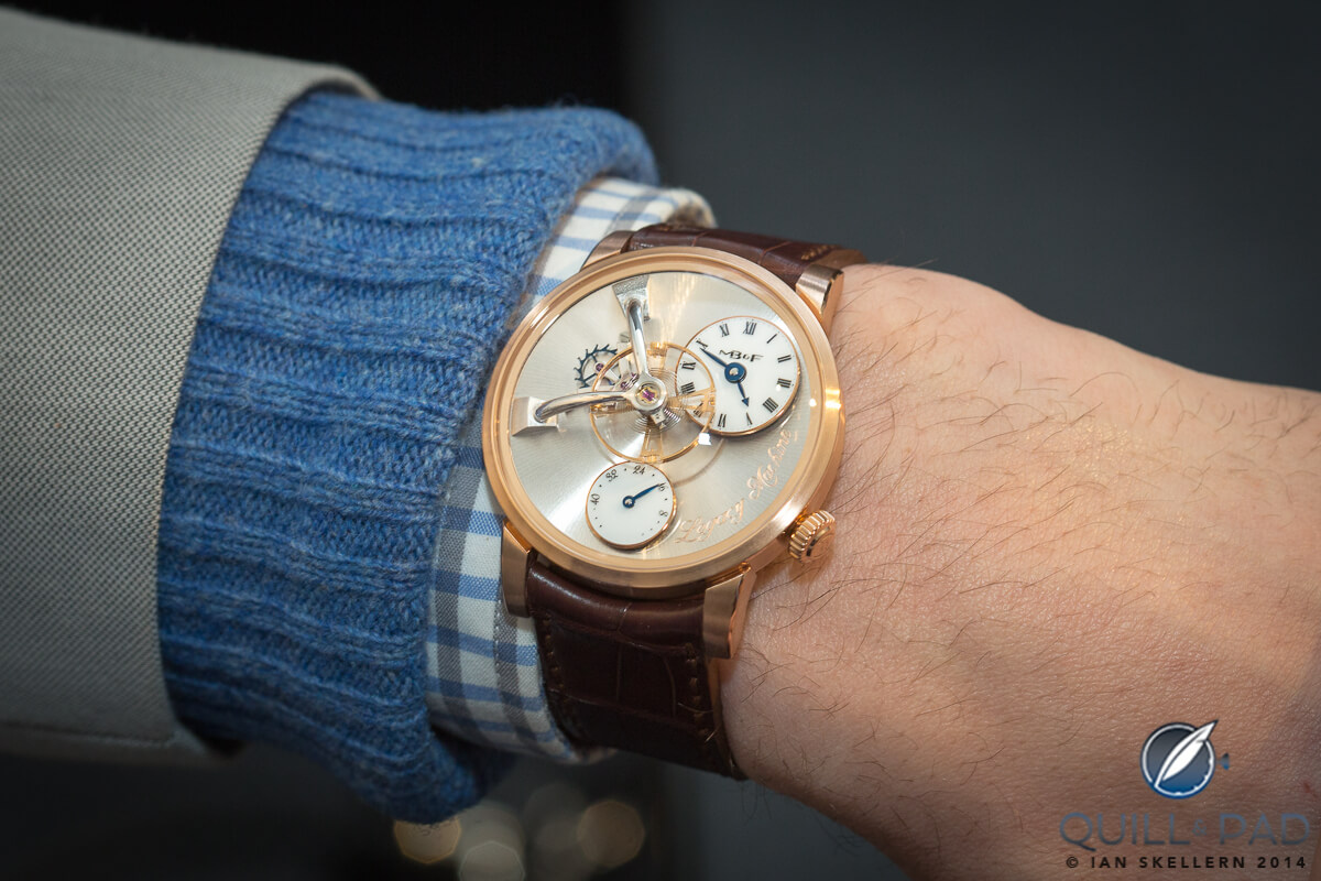 Wrist shot of LM101 by MB&F