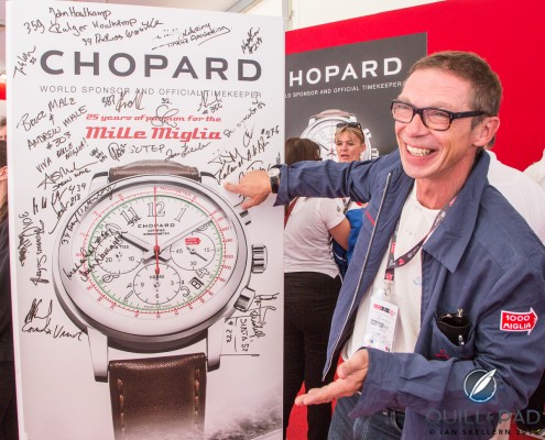 Mille_Miglia_Iten_signed_poster_1209 A happy Roland Iten signing the Chopard Mille Miglia poster