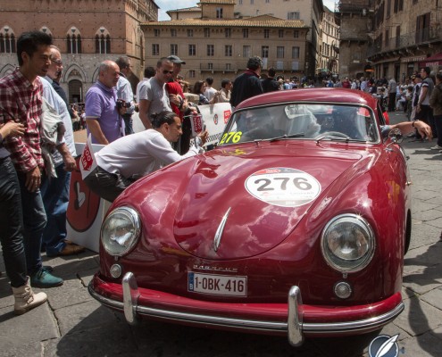 Roland-Iten_Porsche_356_Siena_Mille_Miglia_19641886 The Roland Iten Porsche 356 at a time check in Siena during the 2014 Mille Miglia
