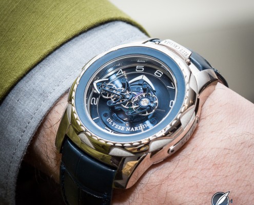 Ulysse Nardin Freak Blue Cruiser on the wrist