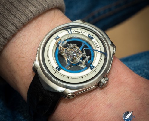 Vianney Halter Deep Space Tourbillon on the wrist of Vianney Halter