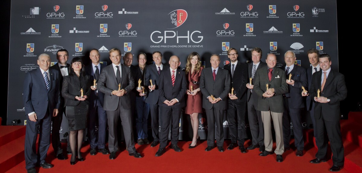 The prize winners of the 2013 Grand Prix de l'Horlogerie de Genève