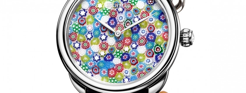 Colorful dial of the Hermes Arceau Millefiori