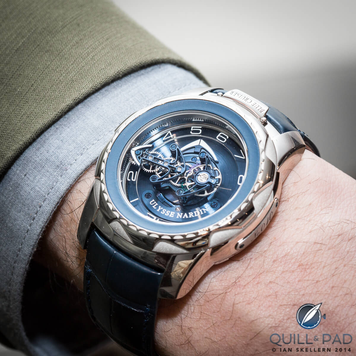 Ulysse Nardin Freak Blue Cruiser on the wrist