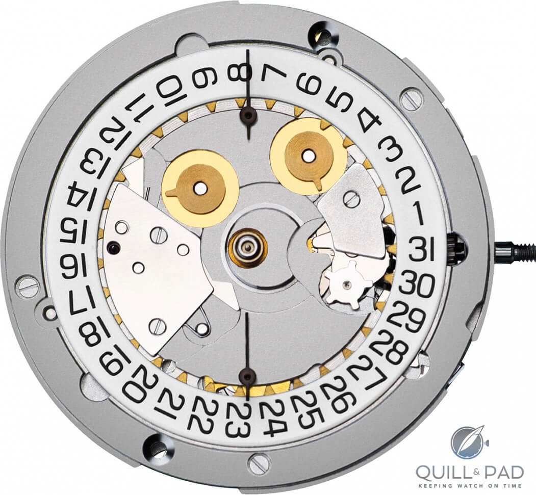 Dial side of Valjoux 7750