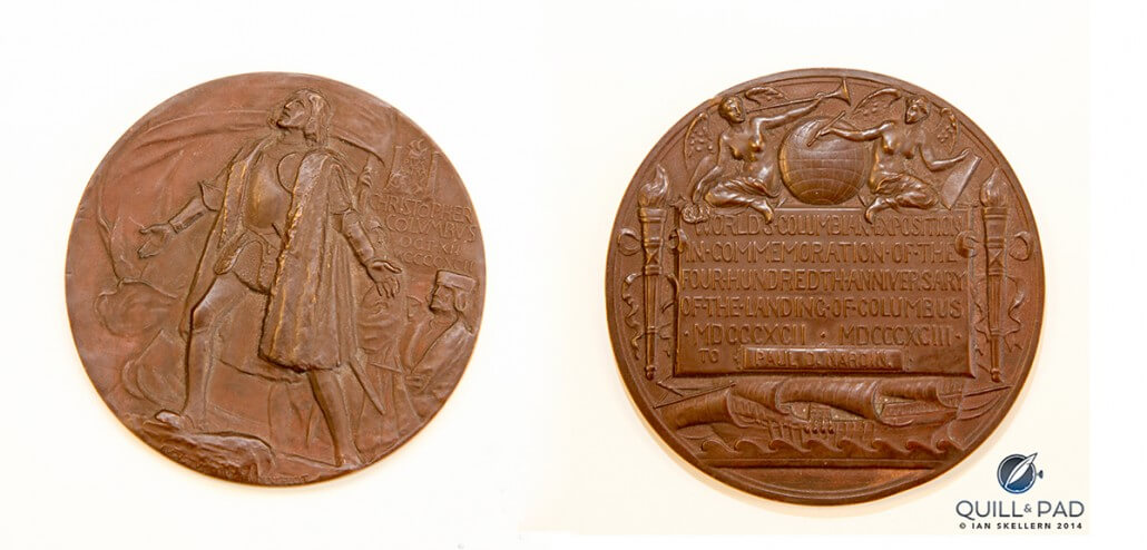 Medal from the Chicago World Fair awarded to the Gustave Sandoz Regulator