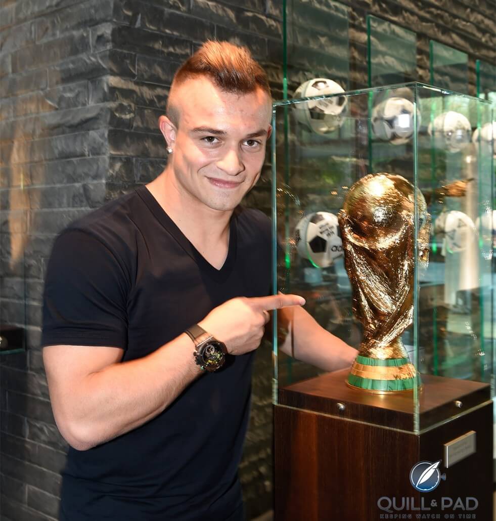 Hublot ambassador Xherdan Shaqiri at the FIFA head office