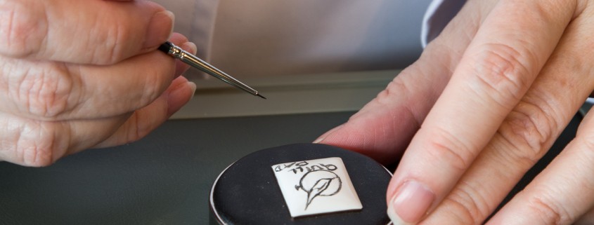 Your author's dial receives its first brushstrokes