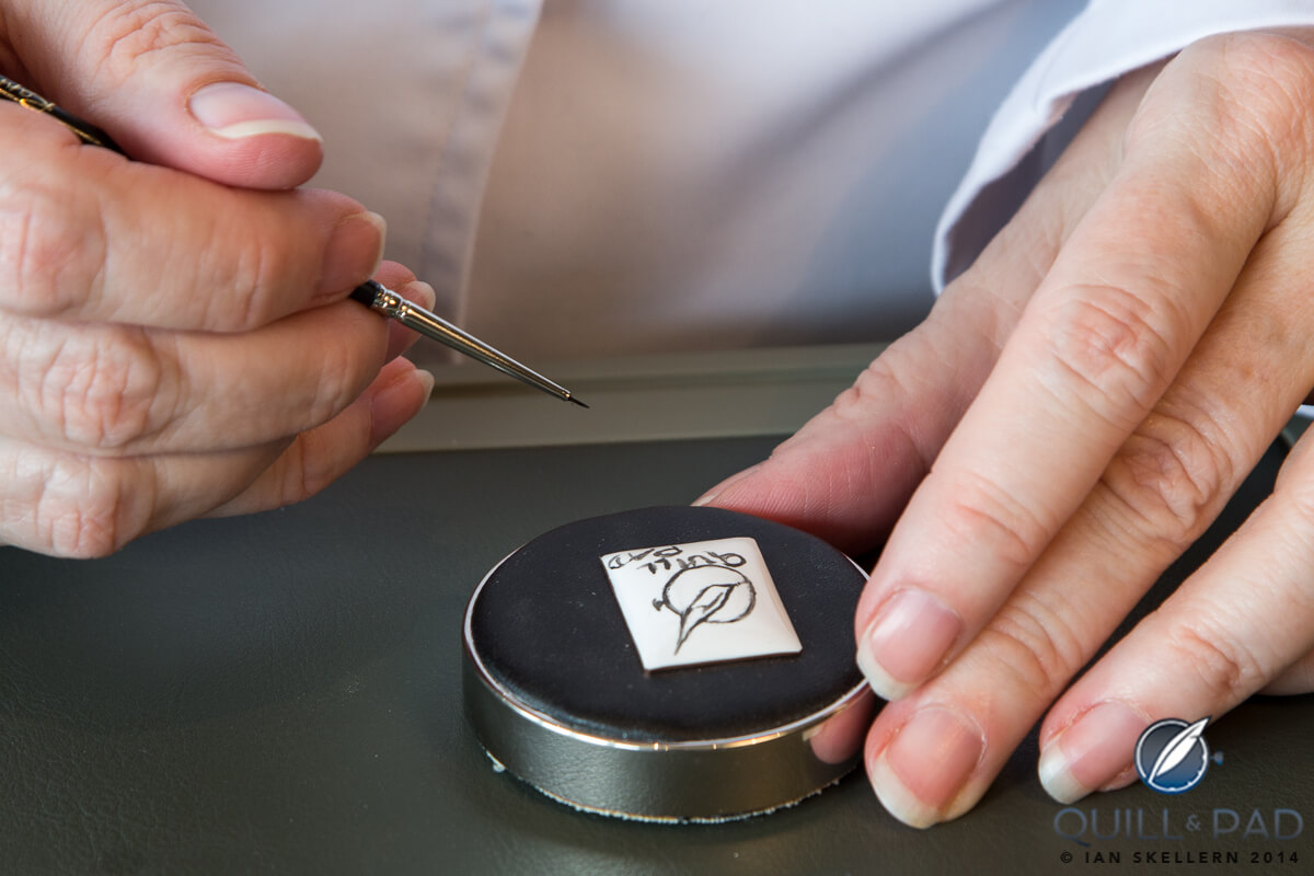Your author's dial receives its first brushstrokes