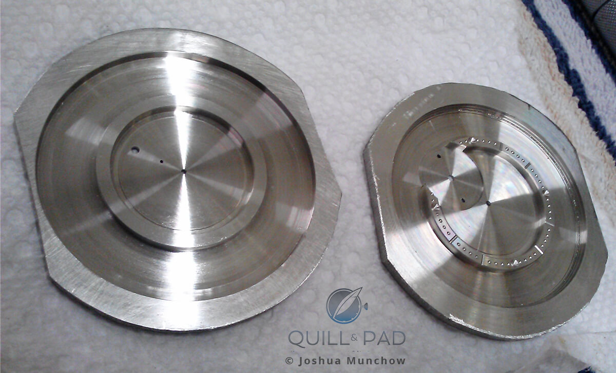 : Fourth dial (left) halfway done and already more accurate than the second one (right)