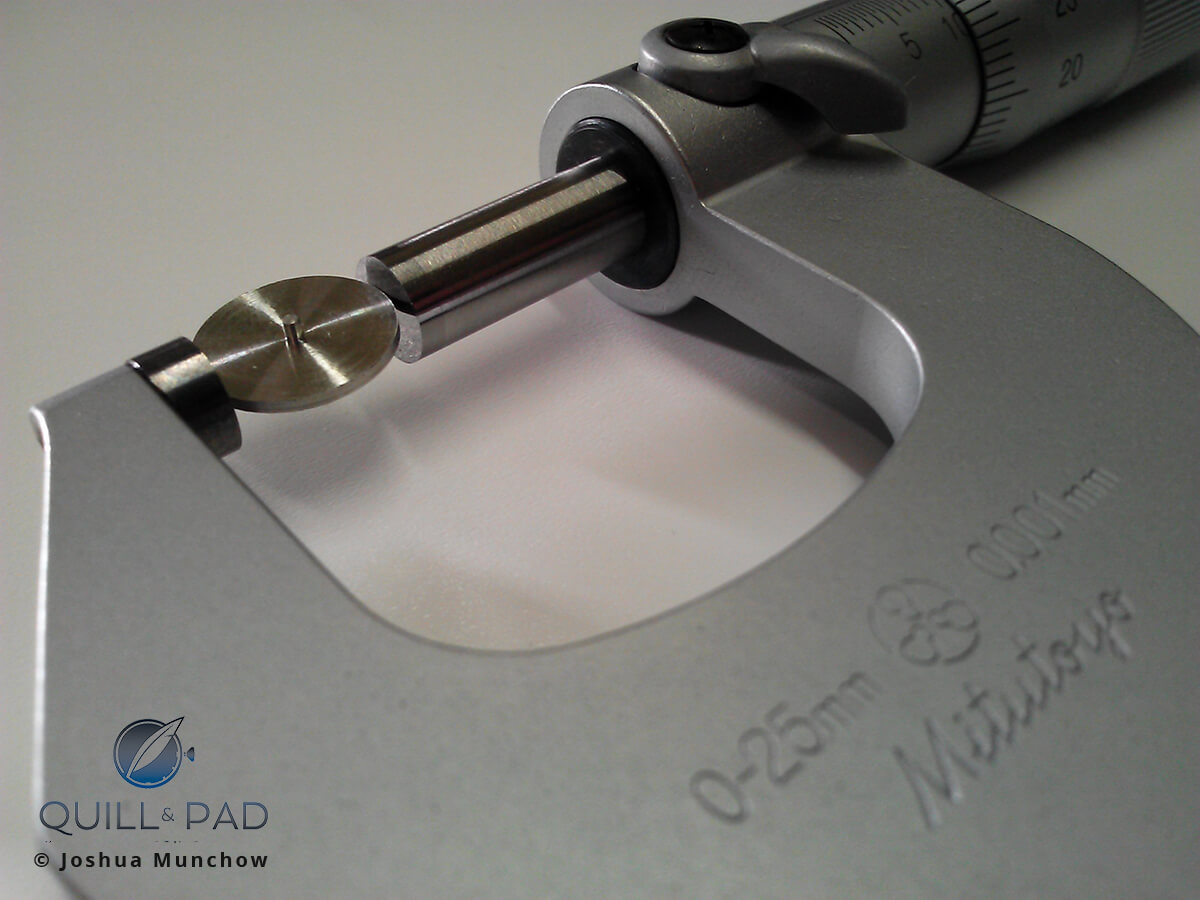 Seconds hand nickel silver blank, measured to size
