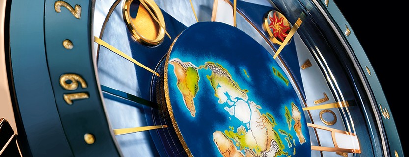 Close of the the dial of the Ulysse Nardin Moonstruck