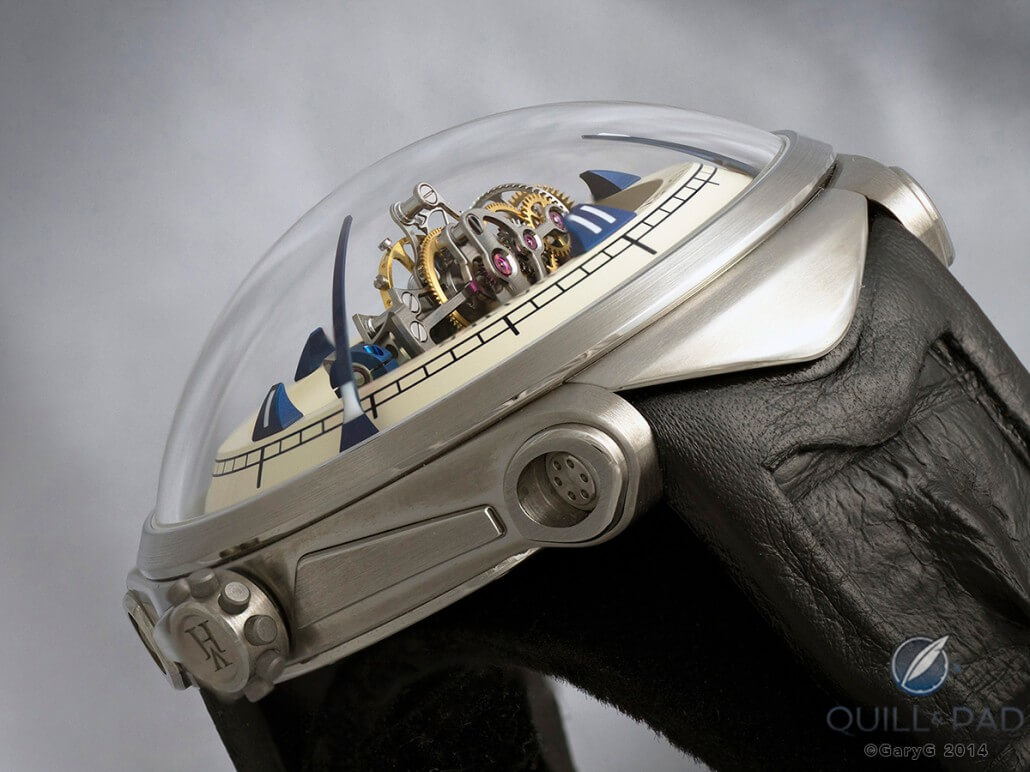 Central triple-axis tourbillon of the Vianney Halter Deep Space Tourbillon