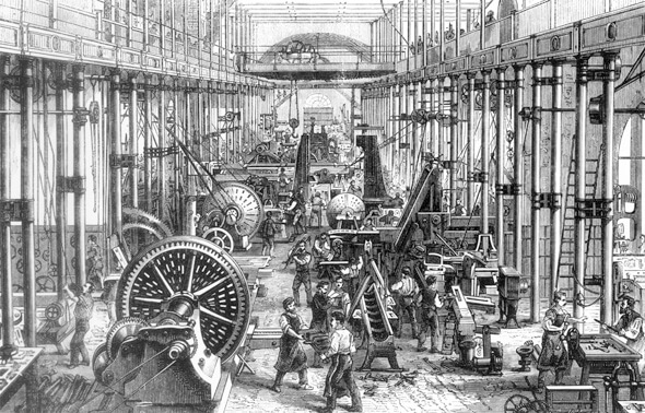 Automated machinery made mass production possible