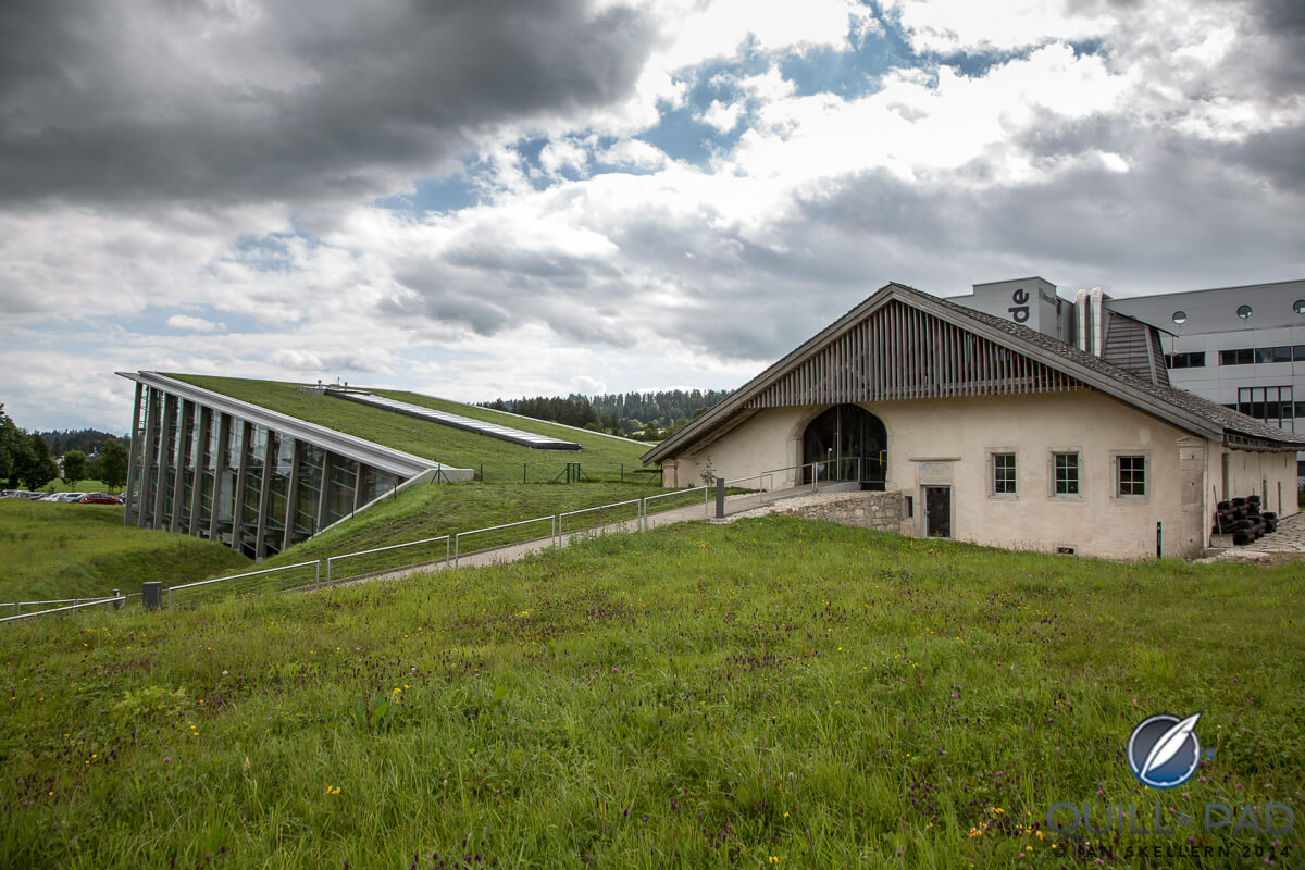 Greubel Forsey just outside La Chaux-de-Fonds in Switzerland. The restored historic farmhouse leads to the contemporary production and office building