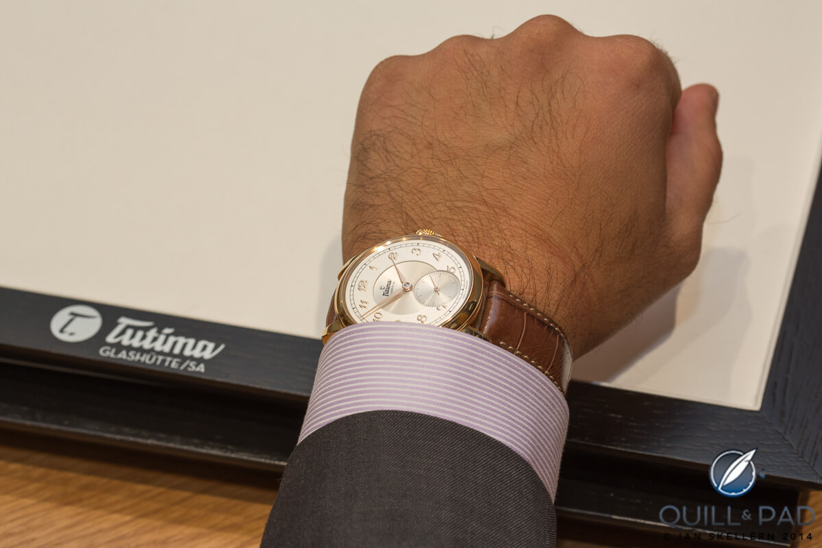 Tutima Hommage Minute Repeater on the wrist