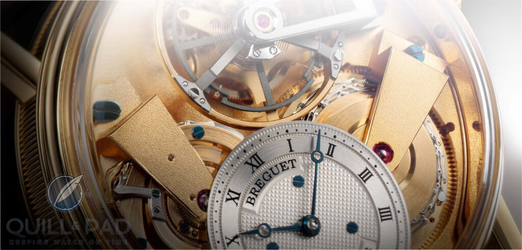 Dial details of the Breguet Tradition Fusée Tourbillon