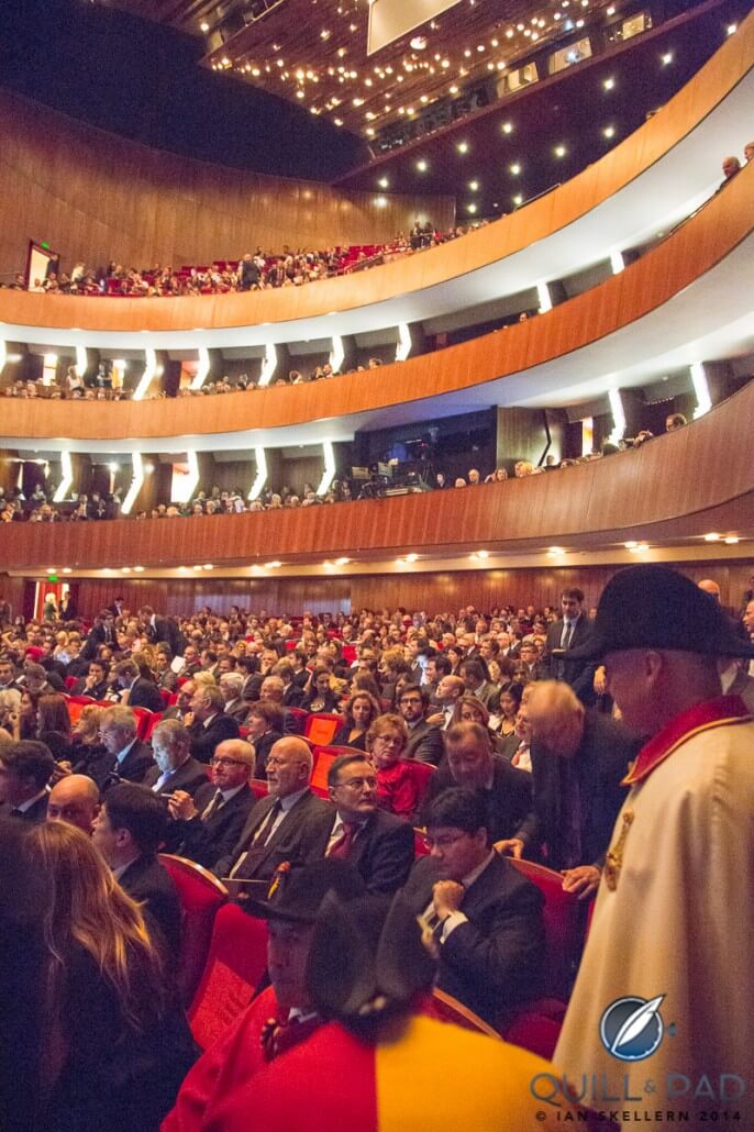 Guests take their seats before the start of the 2014 Grand Prix d'Horlogerie de Genève