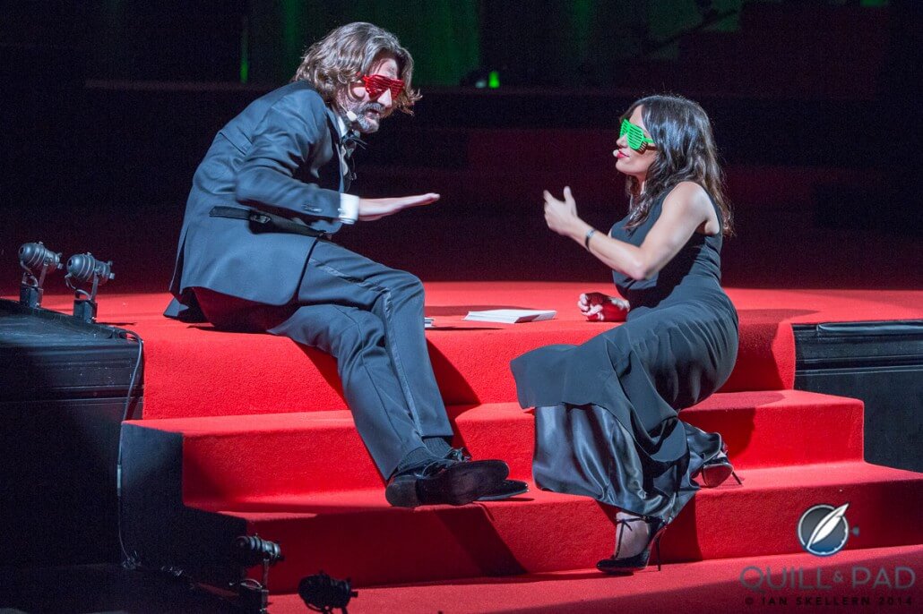 The presenters at the Grand Prix d’Horlogerie de Genève ceremony interspersed the evening with offbeat interludes