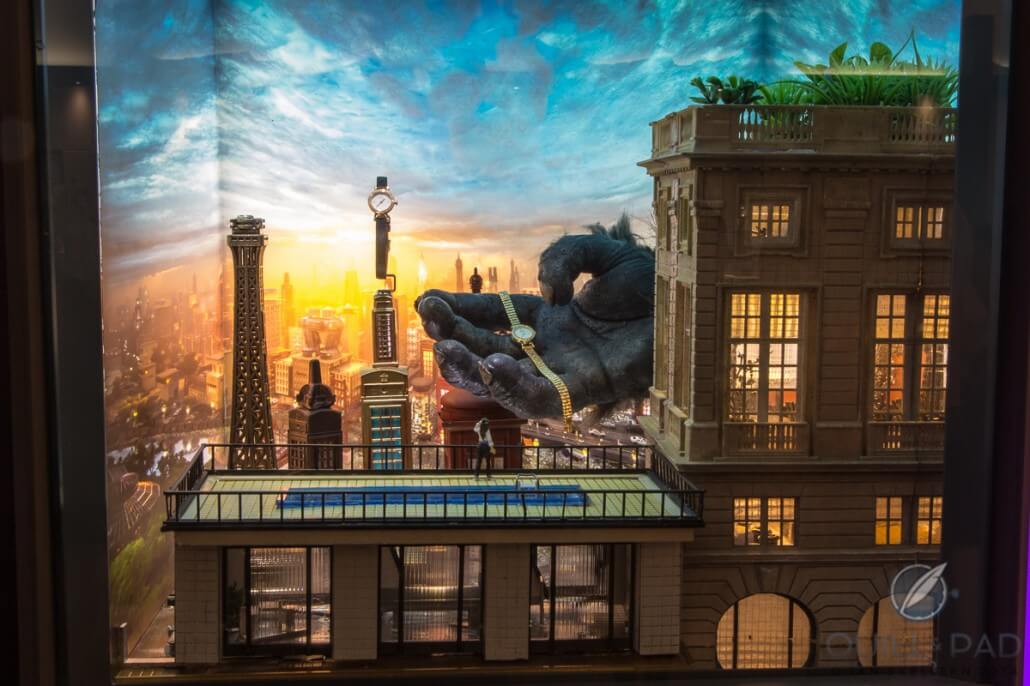 Hermès watch display case at SalonQP 2014: King Kong and the Faubourg