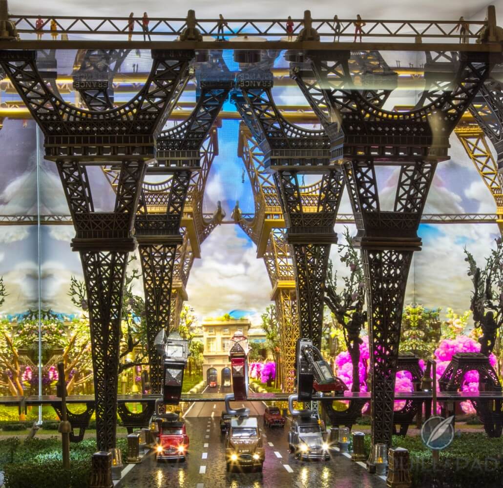 Turning Paris upside down: a reality-altering Hermès watch display case at SalonQP 2014