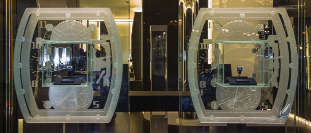 Inside the the Richard Mille boutique in Mayfair, London