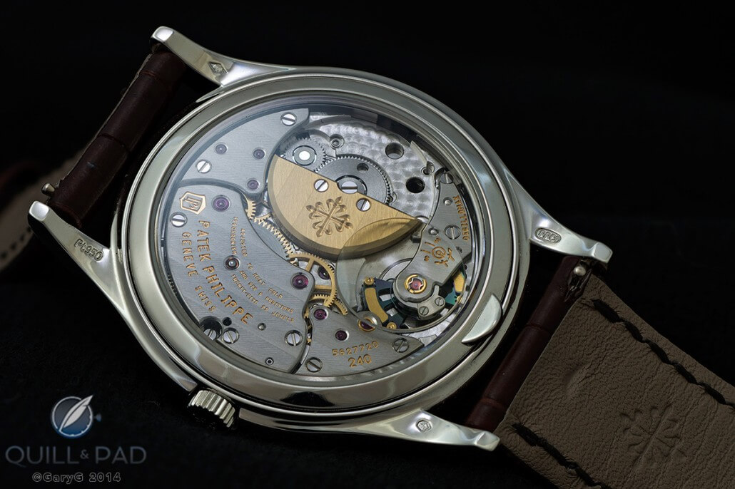 An exercise for the student: how would you compare the finishing on this Patek Philippe with the Reference 5004 above?