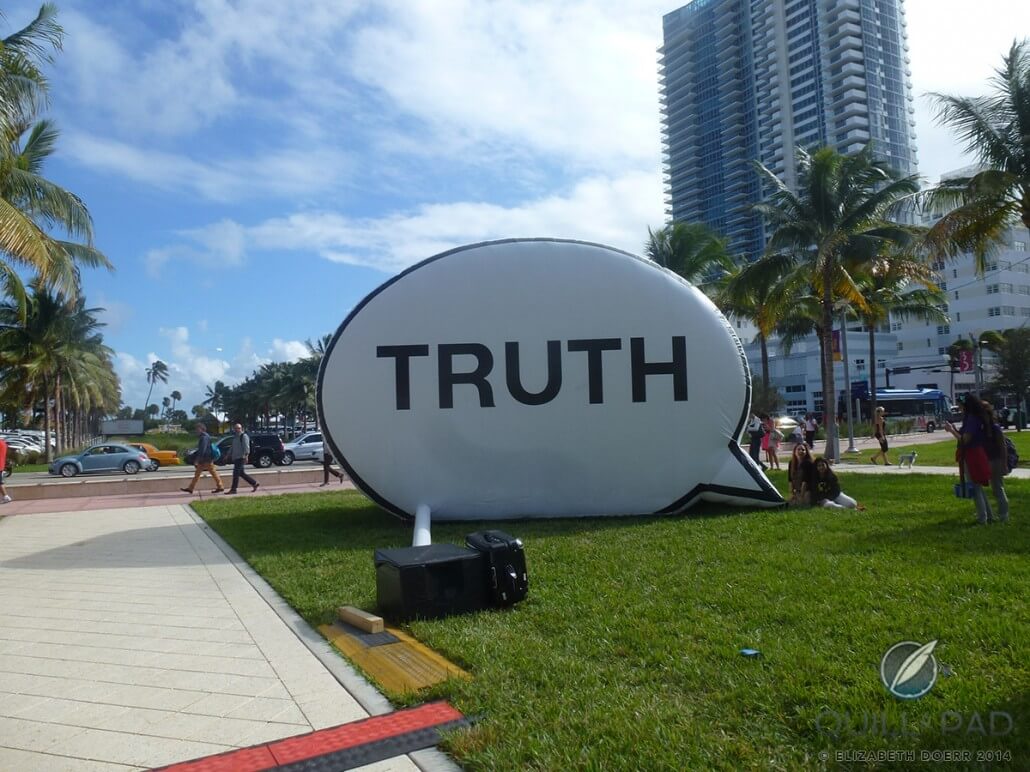 ‘In Search of Truth (Truth Booth)’ by Hank Willis Thomas at Art Basel Miami 2014