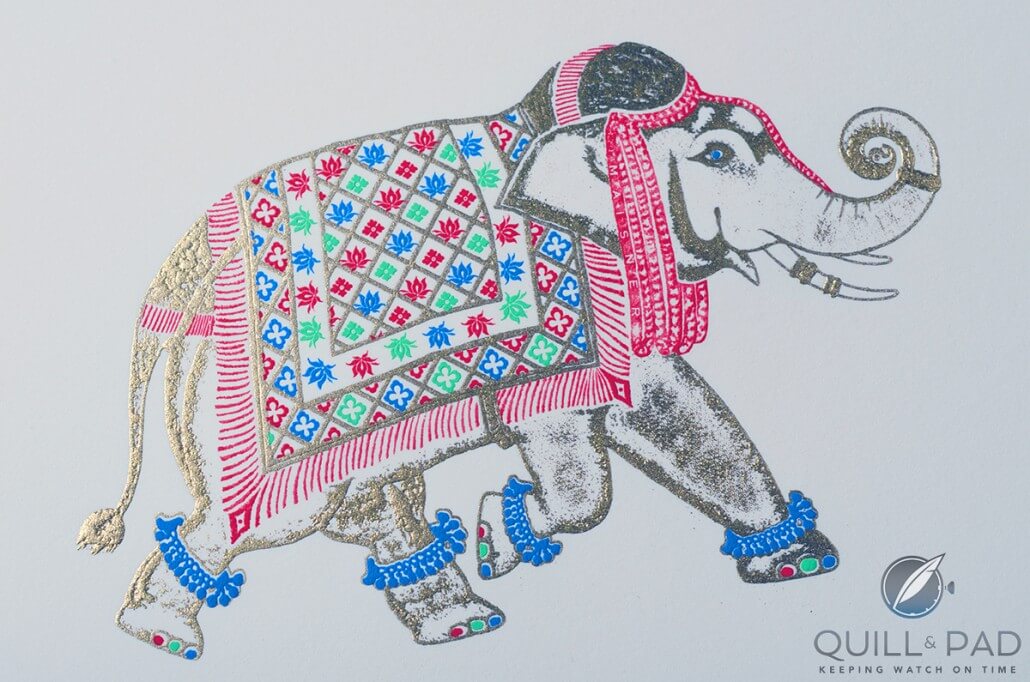 Hand-painted elephant-themed note cards by  Bernard Maisner